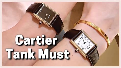 cartier tank must interchangeable strap.